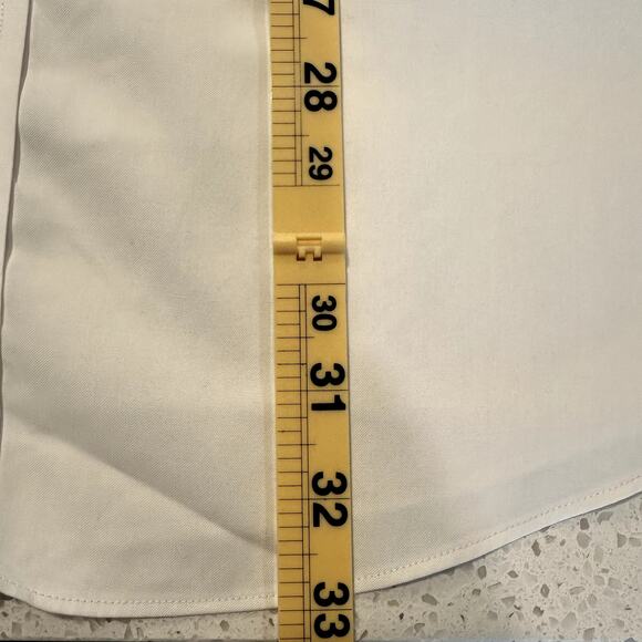 Jos A Bank Traveler Shirt 17-35 White Traditional Fit Cotton Work Formal - Picture 6 of 7